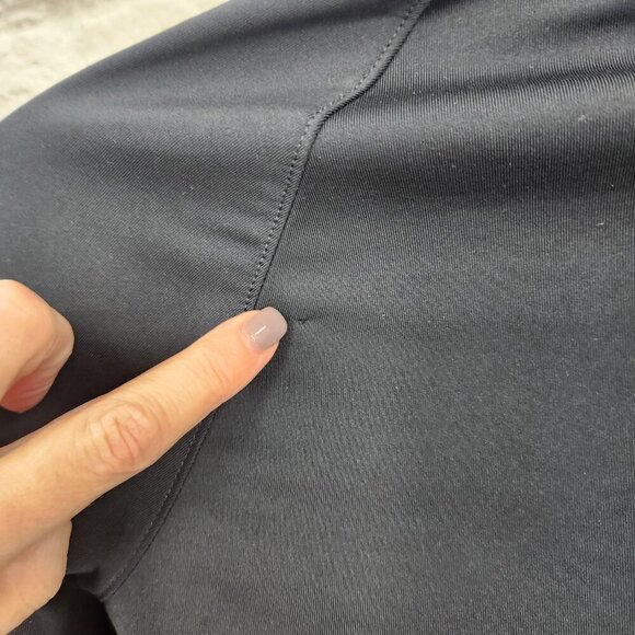 Nike Sportswear Team Long Sleeve High Neck Cropped Top Black White Logo XS - Picture 5 of 14